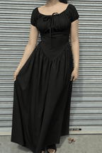 Off-Shoulder Elasticated Waist Maxi Dress