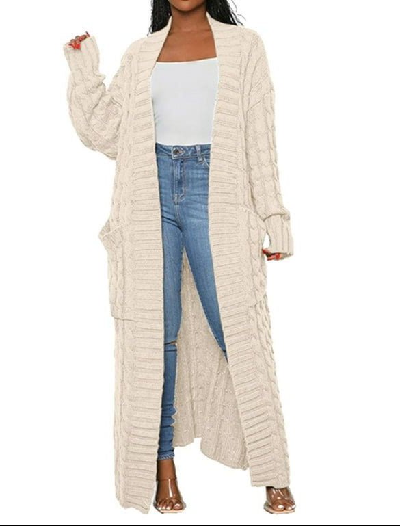 Chunky Knit Longline Cardigan – Cozy & Stylish Open Front Sweater