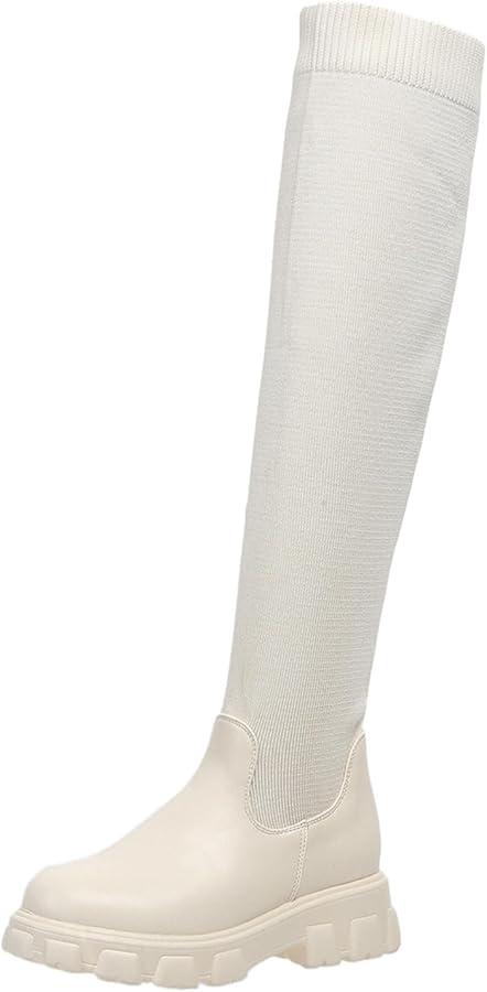 Flex Knit Platform Boots