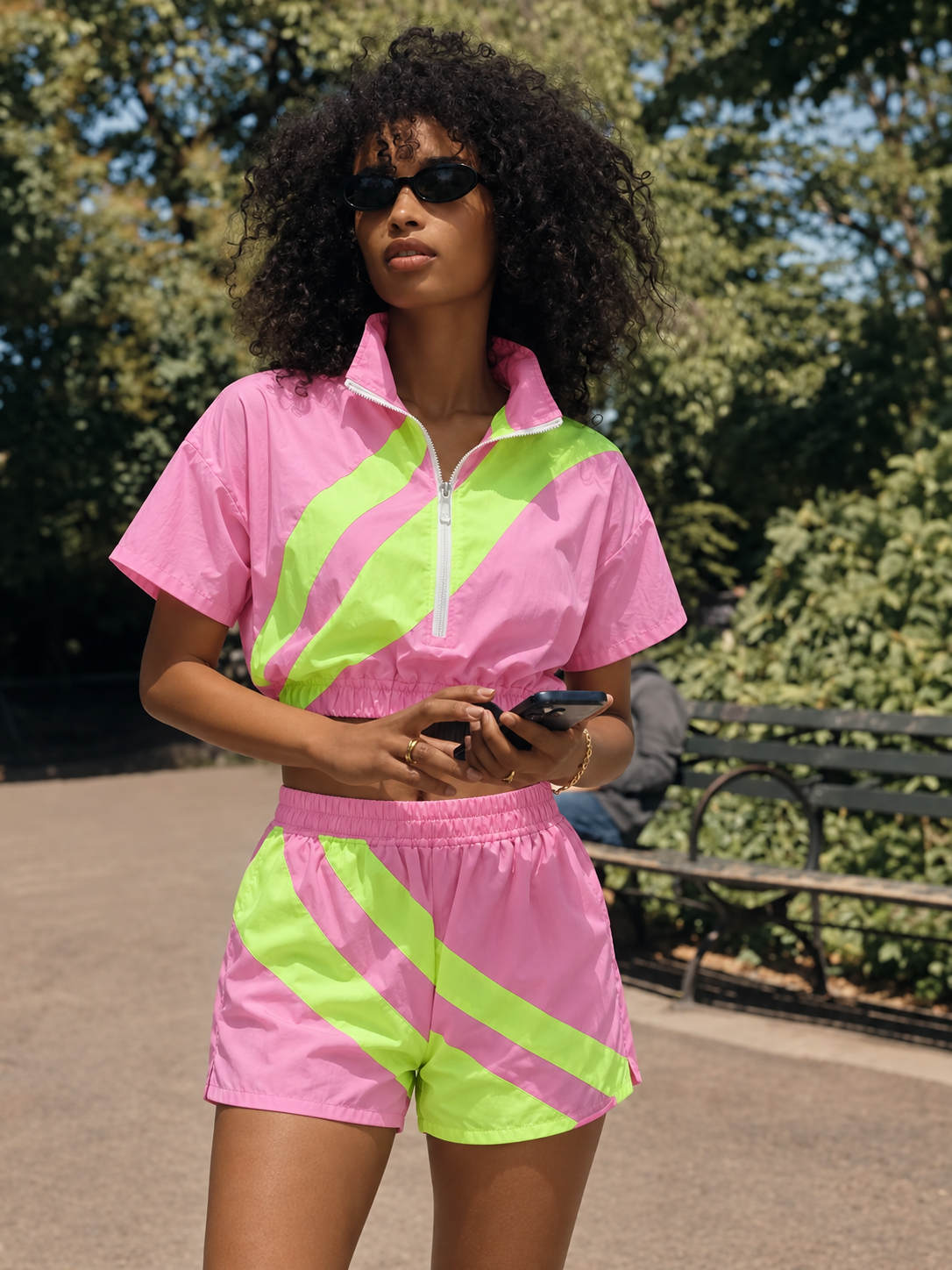 Retro Lightweight Two Piece Shorts Set