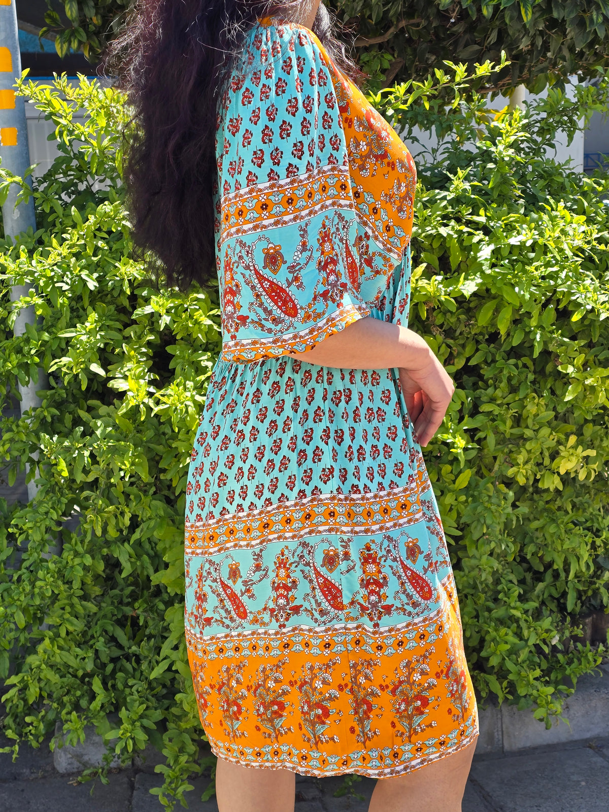 Boho Print Women's Mini Dress