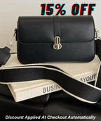 Sleek PU Leather Shoulder Bag – Classic Style with Modern Strap 8002#