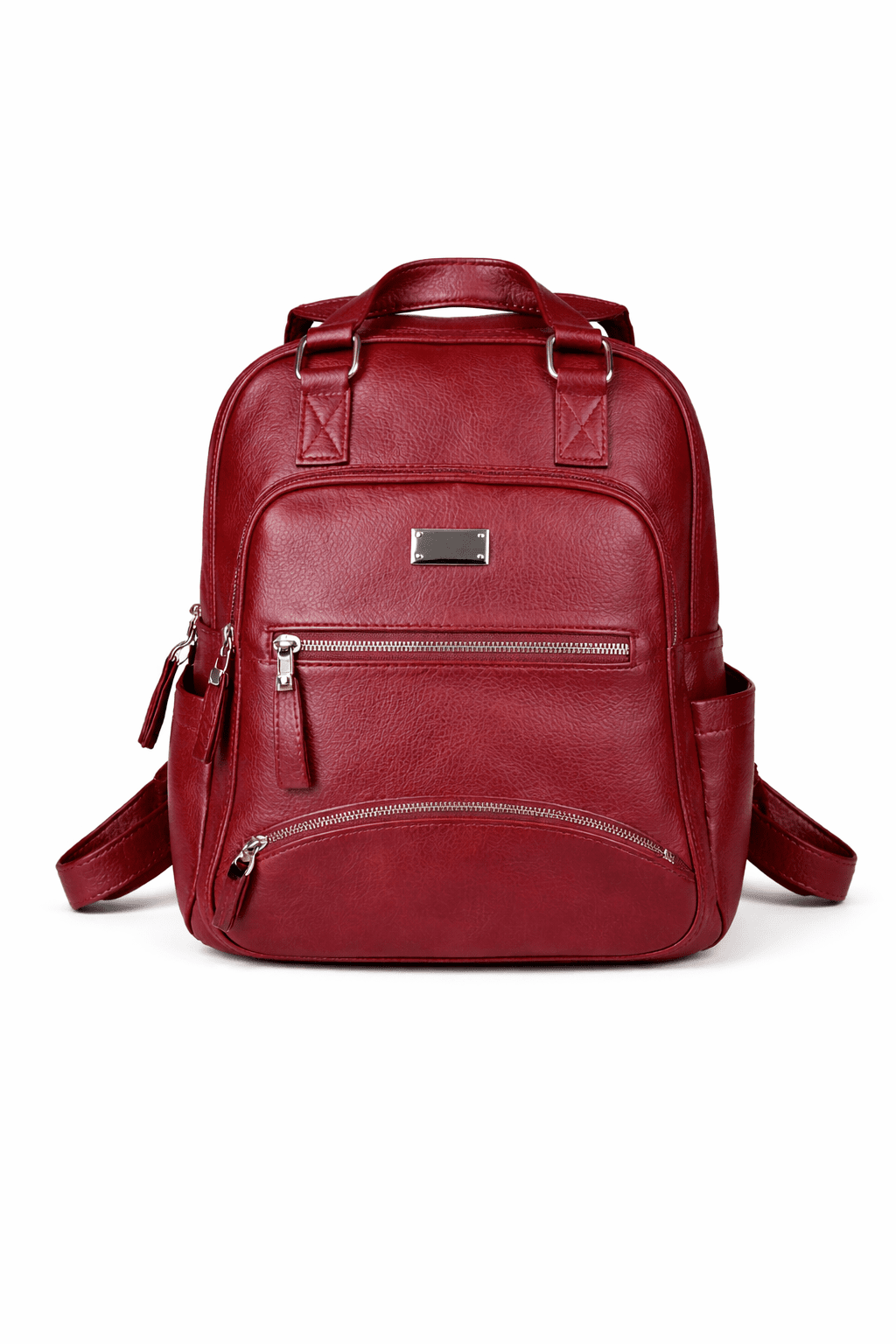 Multi-Pocket PU Leather Everyday Backpack 6082