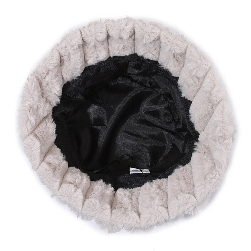 Plush Faux Fur Bucket Hat