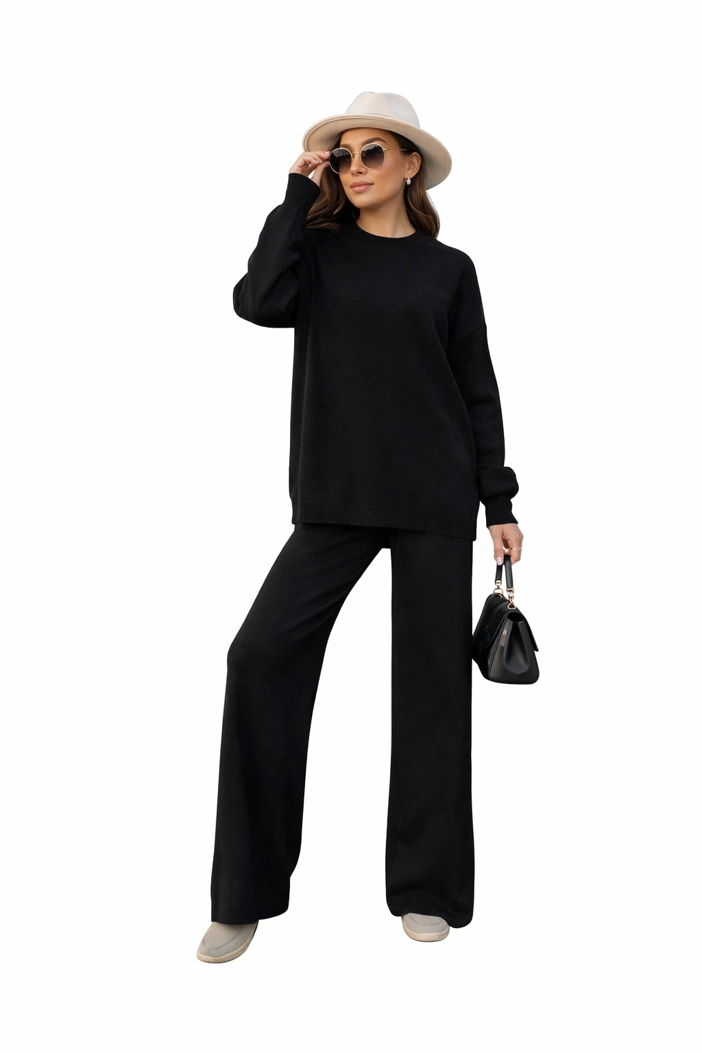 Cozy Knit Sweater Two-Piece Lounge Set for Women