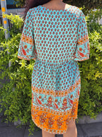 Boho Print Women's Mini Dress