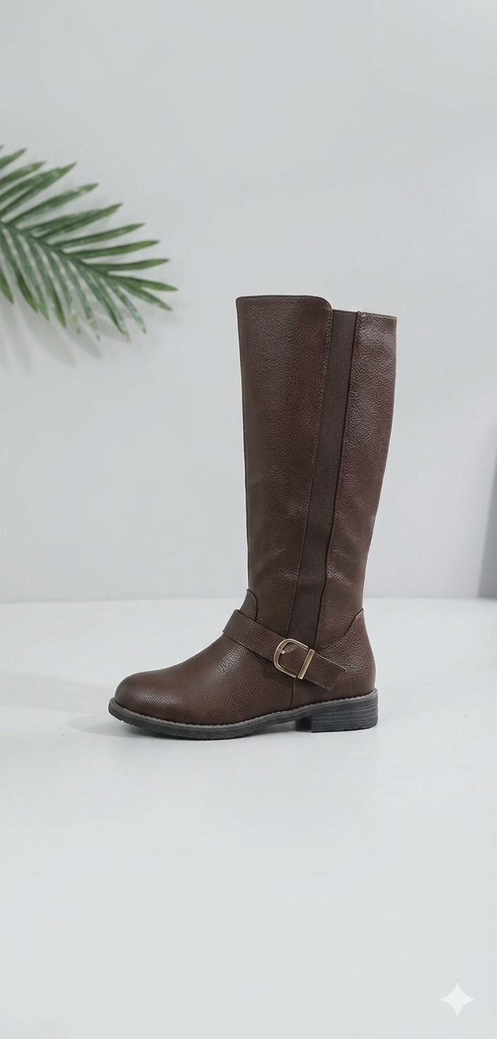 Classic Buckle Rider Boots