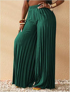 High Waist Pleated Wide Leg Pant