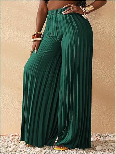 High Waist Pleated Wide Leg Pant