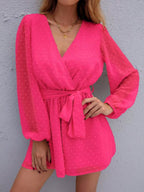 Swiss Dot Shorts Jumpsuit With No Belt