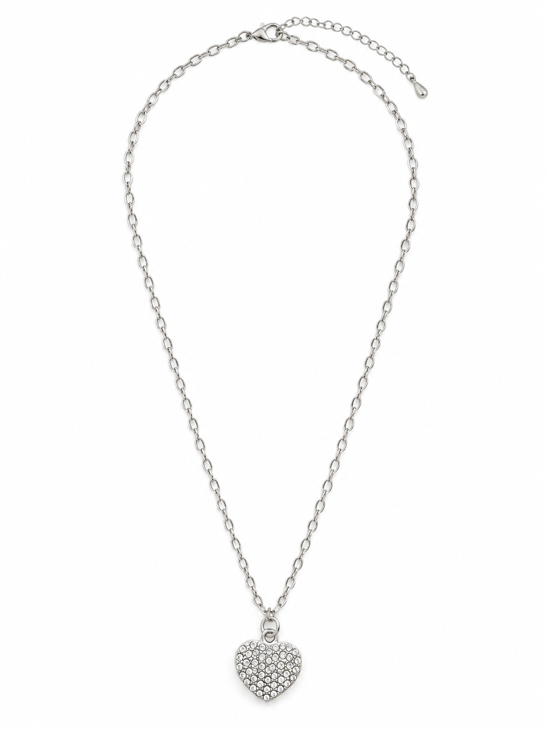 Women’s Rhinestone Heart Pendant Necklace
