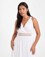 Crochet-Waist Wrap Ankle Dress