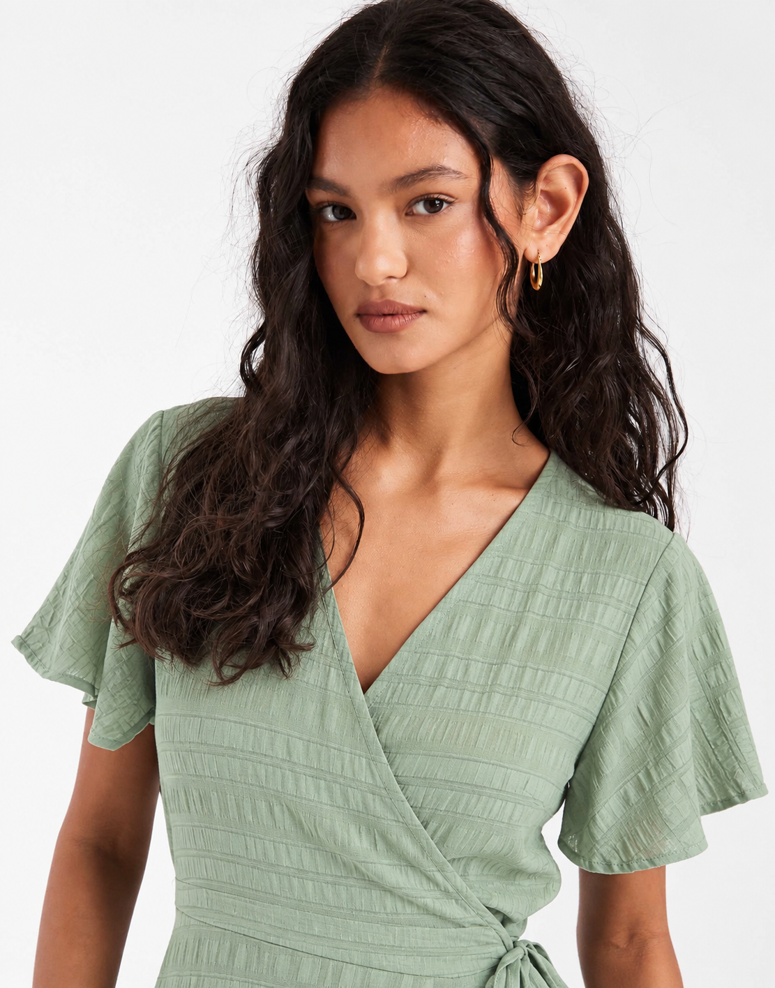 Serena Side-Knot Wrap Dress