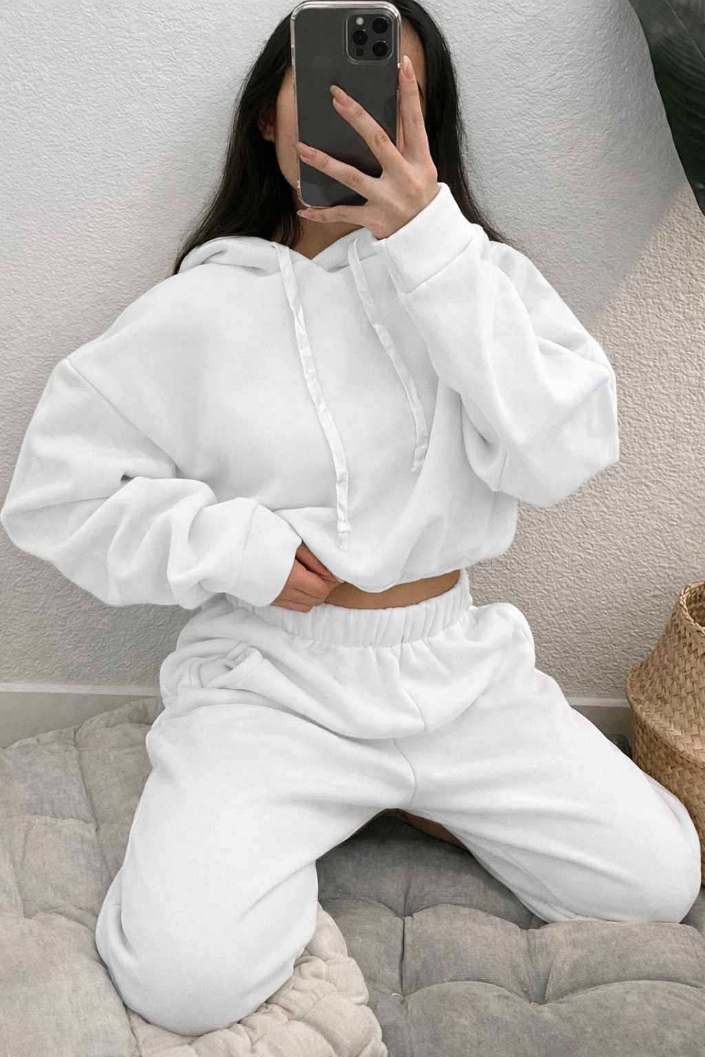 Women’s Oversized Fleece Hoodie Tracksuit Set