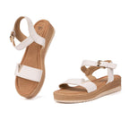 Women’s V-Strap Platform Sandals with Buckle
