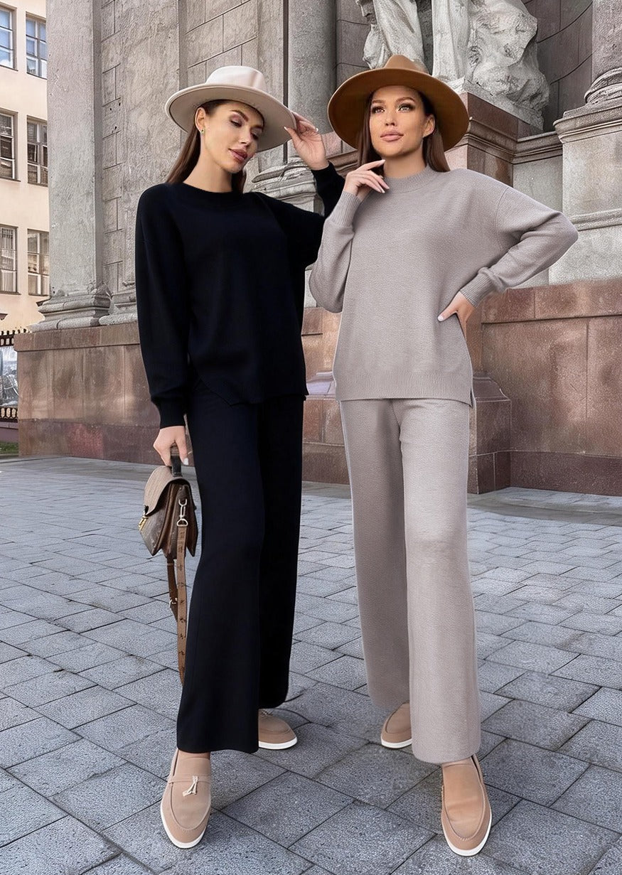 Cozy Knit Sweater Two-Piece Lounge Set for Women