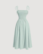 Minimalist Tie Strap Midi Dress