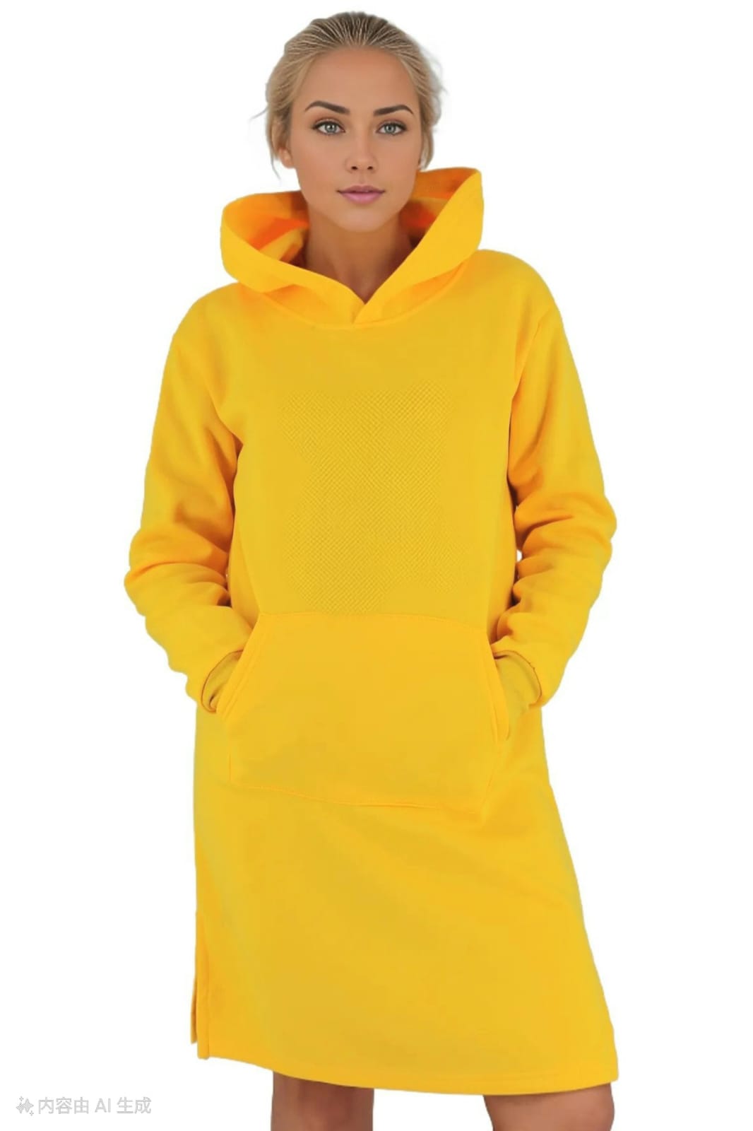 Jersey Hoodie Knee Length Dress