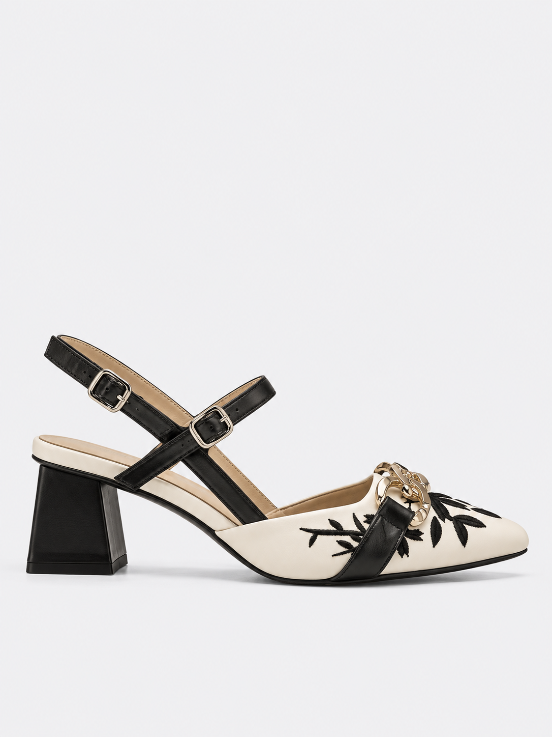 Willow Embroidered Slingback Heels