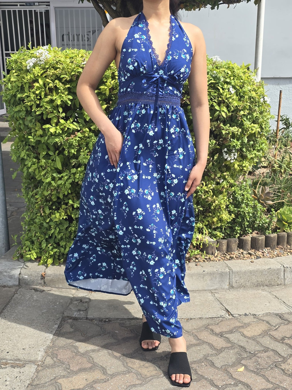 Floral Halter Maxi Dress