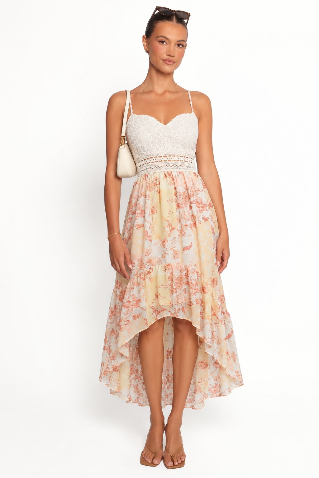 Floral Dress With Lace Top