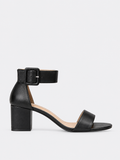 Madison Wide-Buckle Block-Heel Sandals