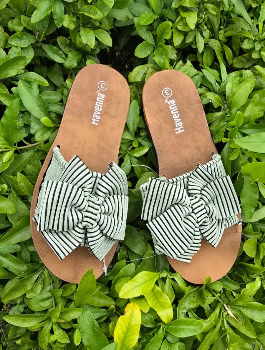 Bow Slide Sandals – Cute Slip-On Casual Flats