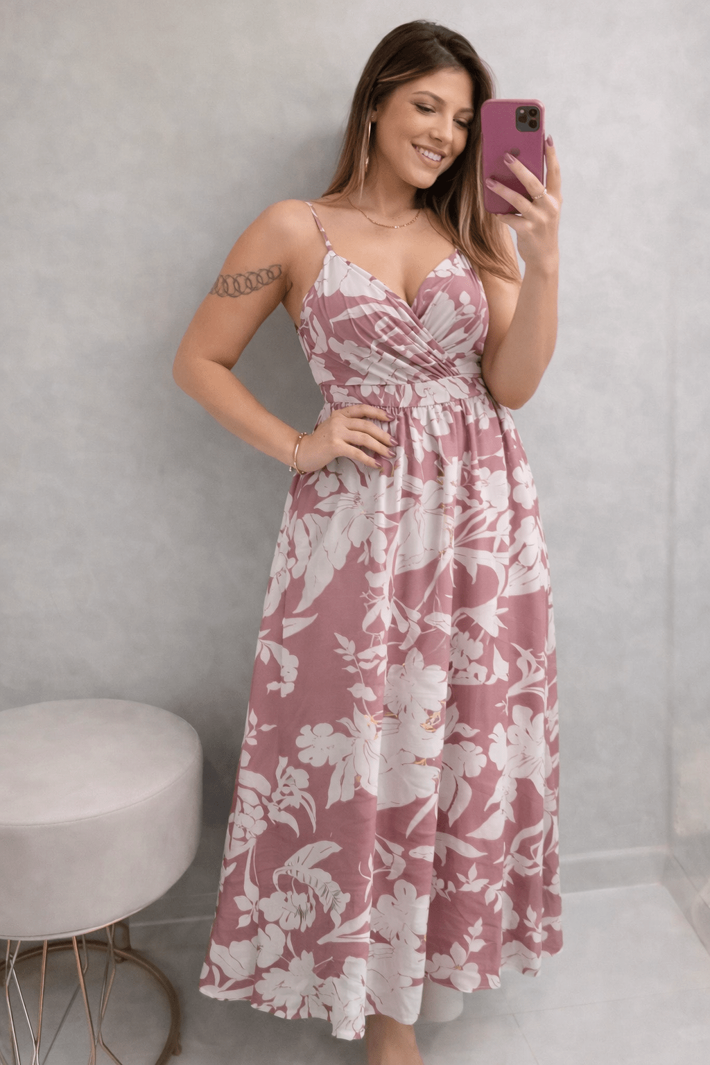 Floral Spaghetti Strap Maxi Dress