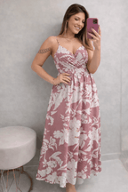 Floral Spaghetti Strap Maxi Dress