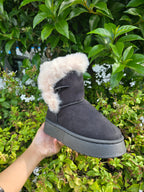 Fur Trim Winter Boots – Cozy Warm Platform Snow Boots
