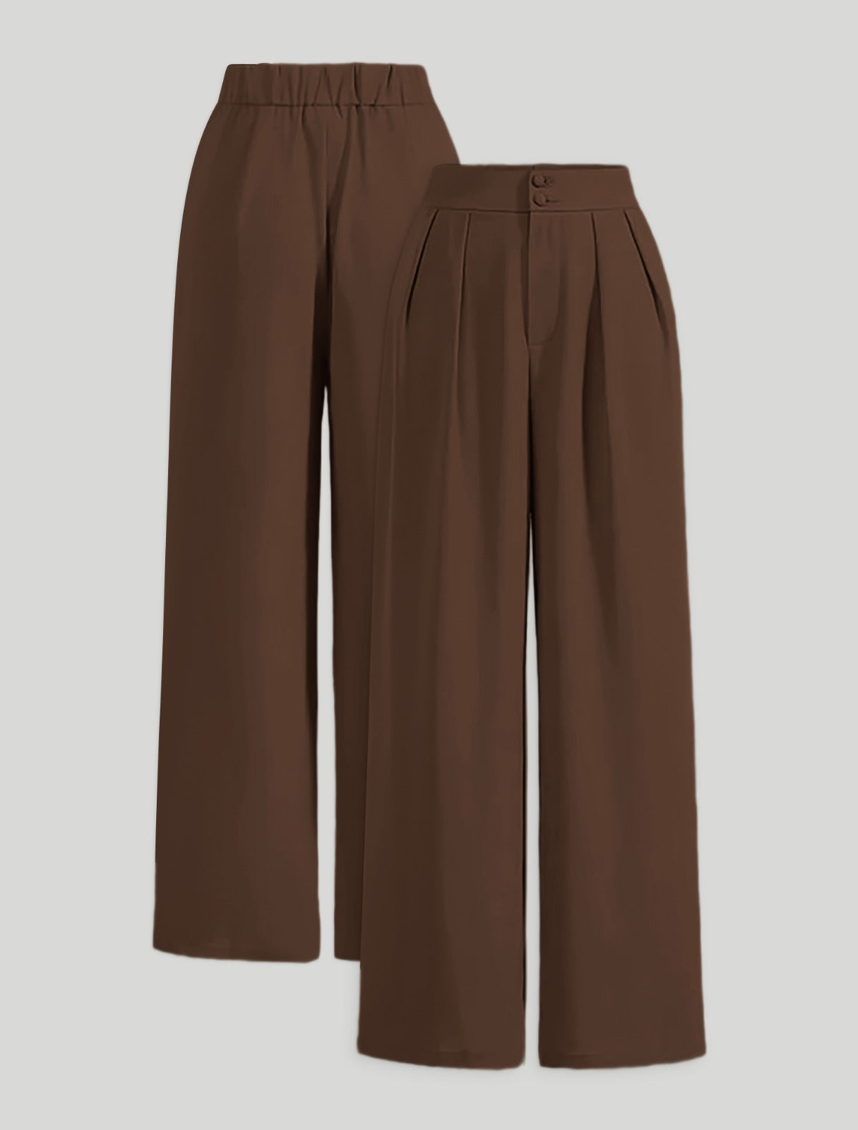 High Waist Wide Leg Pleated Pants for Women