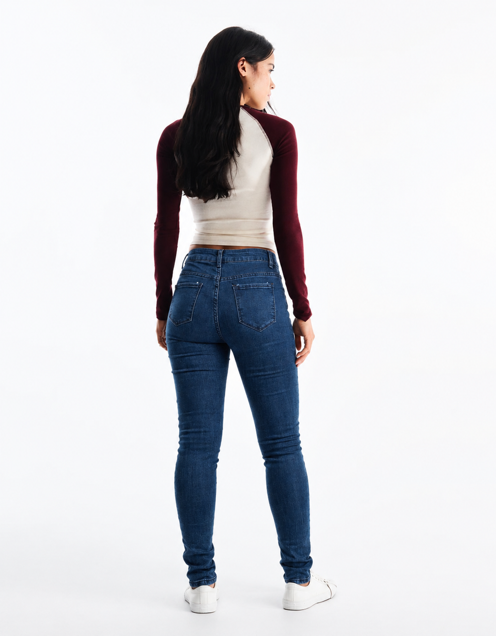 Best Product Title: Defined Button-Front Skinny Jeans ST6