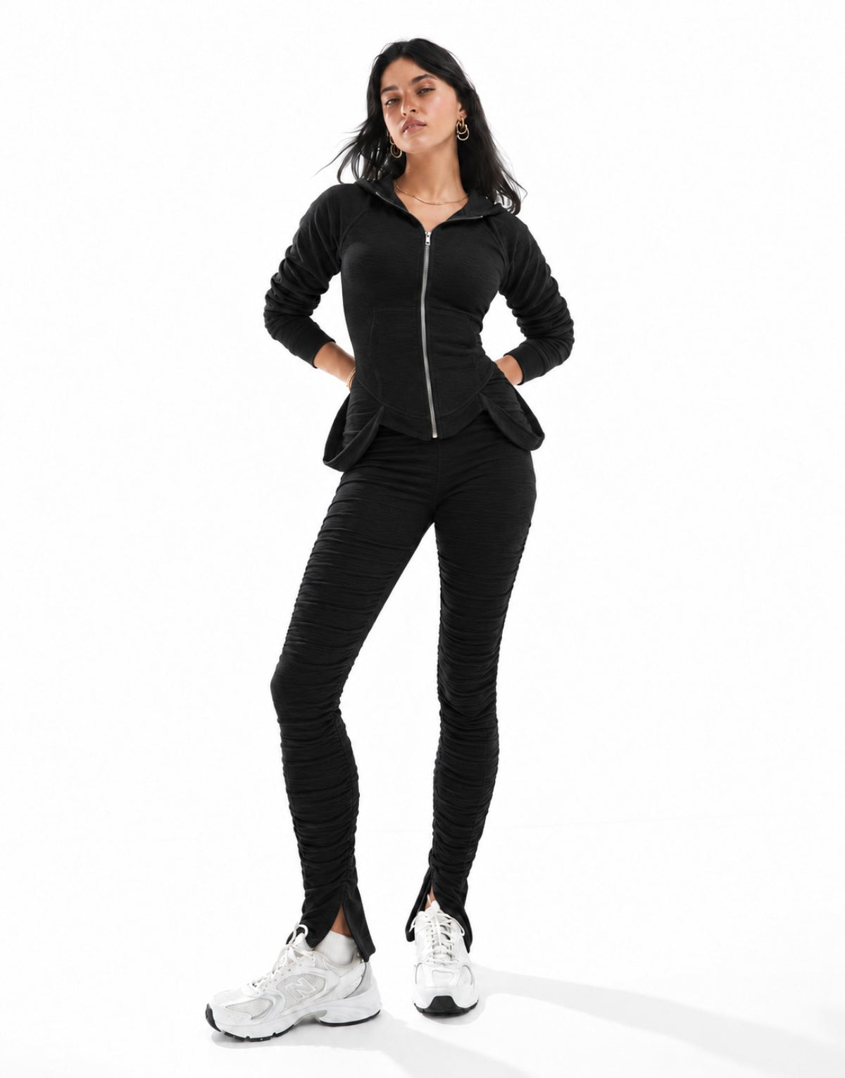 Slim Fit Hooded Tracksuit Loungewear Set