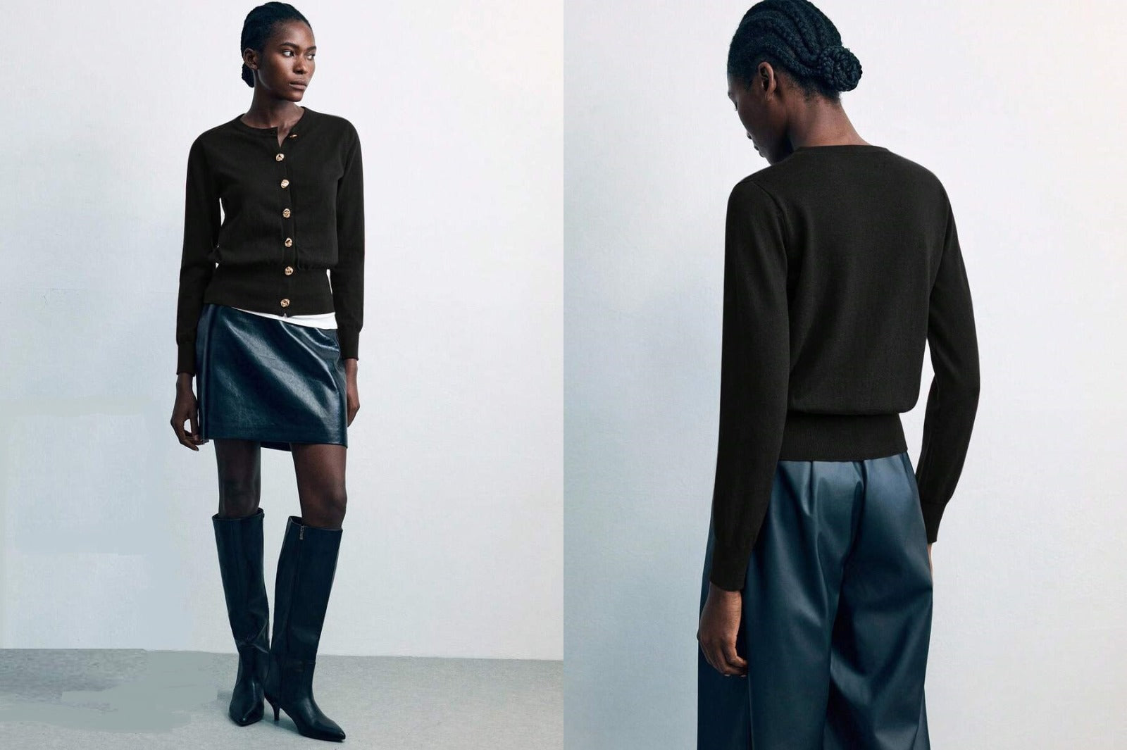 classic Metal Button Decorated Knit Cardigan