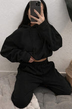 Women’s Oversized Fleece Hoodie Tracksuit Set