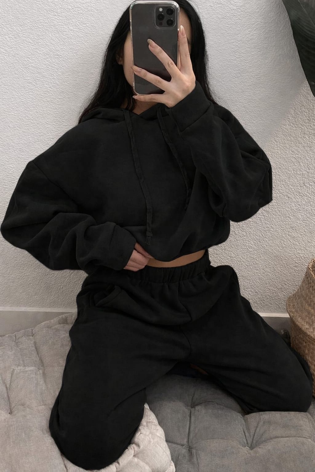 Women’s Oversized Fleece Hoodie Tracksuit Set