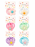 Kids Hair Ties Colourful Elastic 6 Sets