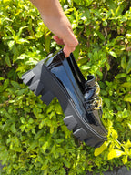 Chunky Chain Detail Platform Loafers