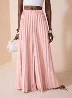 High Waist Pleated Wide Leg Pant