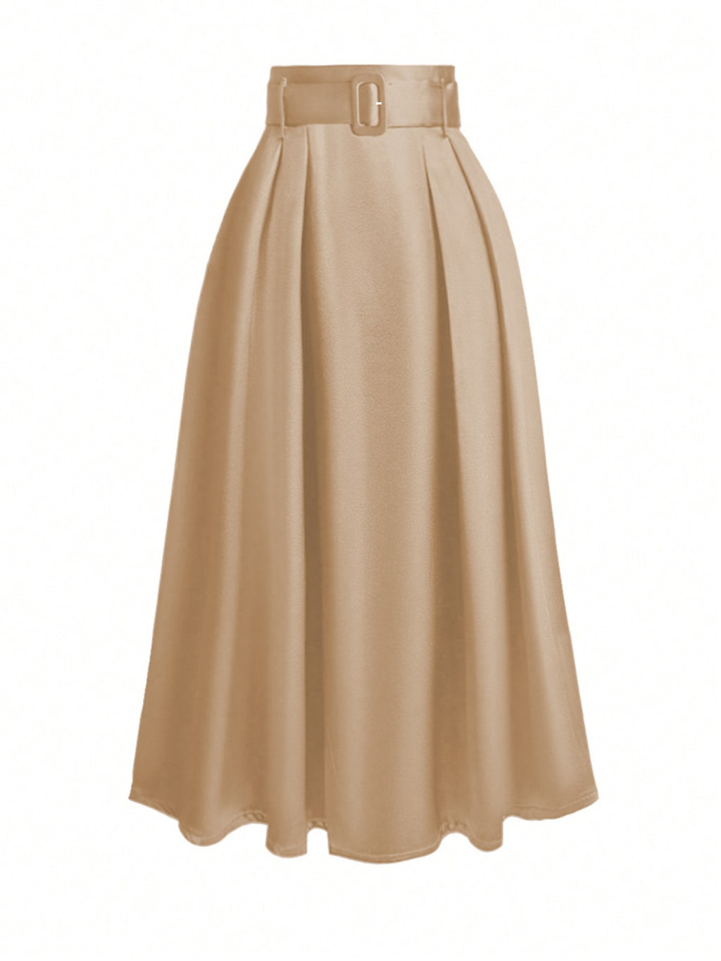 High-Waist Belted A-Line Maxi Skirt – Elegant Flowy Style