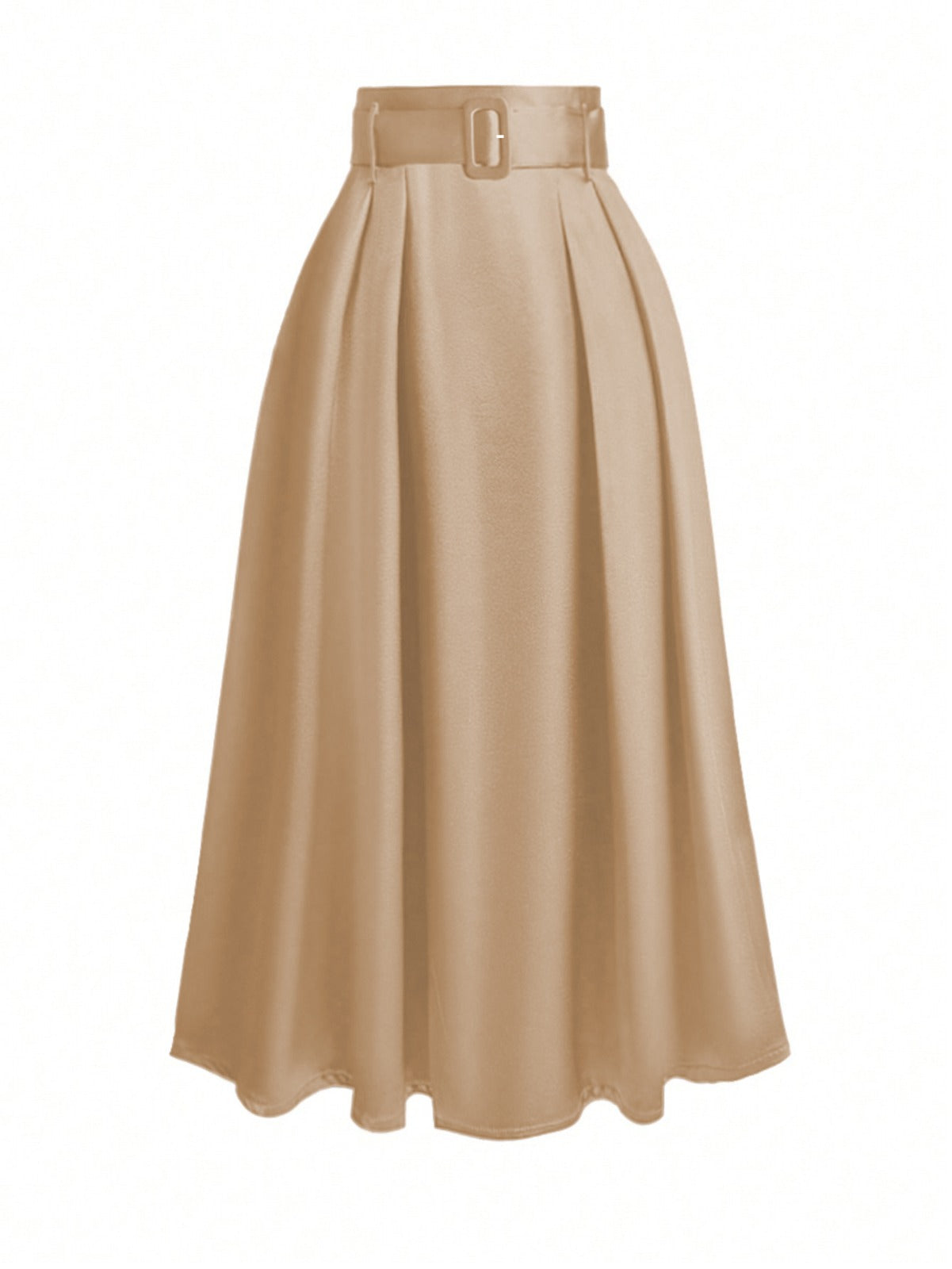 High-Waist Belted A-Line Maxi Skirt – Elegant Flowy Style