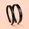 Black Aliceband 2pc Set