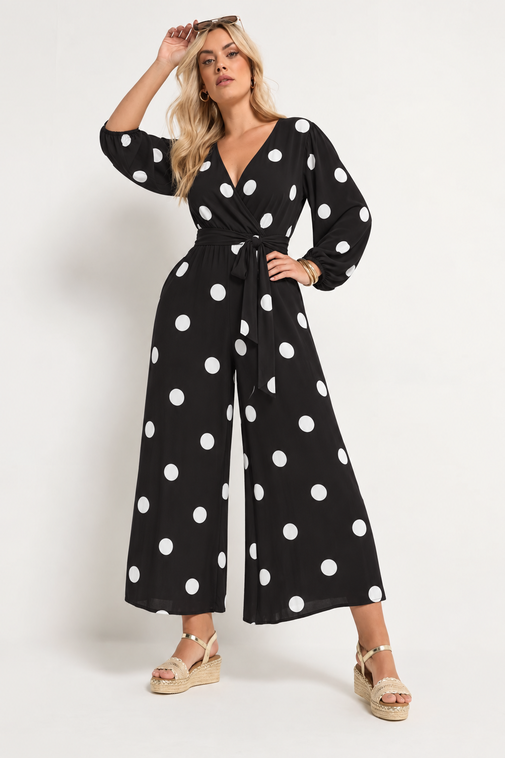 Curve Polka-Dot Wide-Leg Jumpsuit
