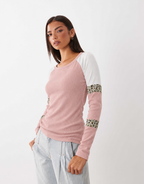 Leopard Stripe Long-Sleeve T-Shirt