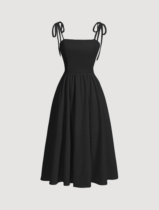 Minimalist Tie Strap Midi Dress