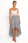 Lace-Bodice High-Low Maxi Dress