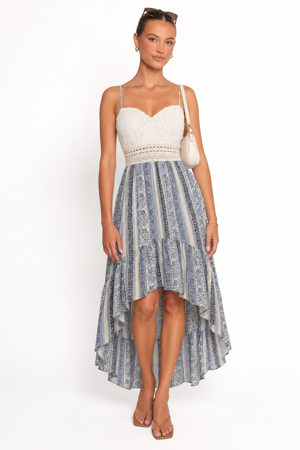 Floral Dress With Lace Top