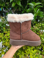 Fur Trim Winter Boots – Cozy Warm Platform Snow Boots