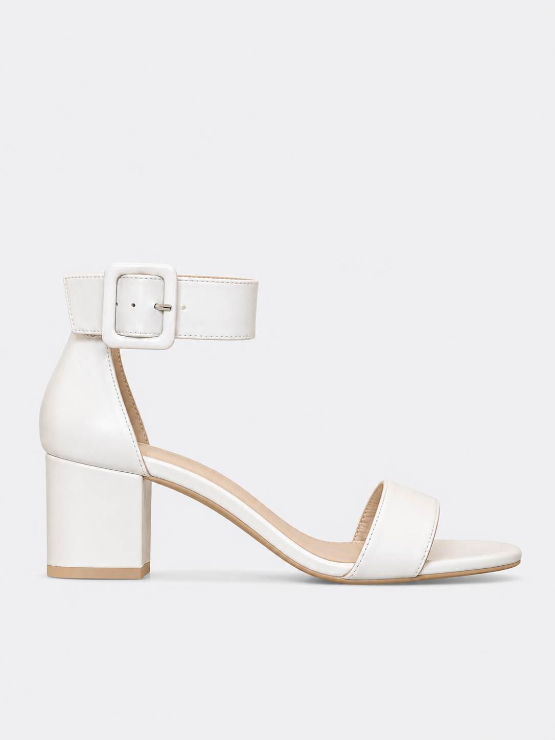 Madison Wide-Buckle Block-Heel Sandals