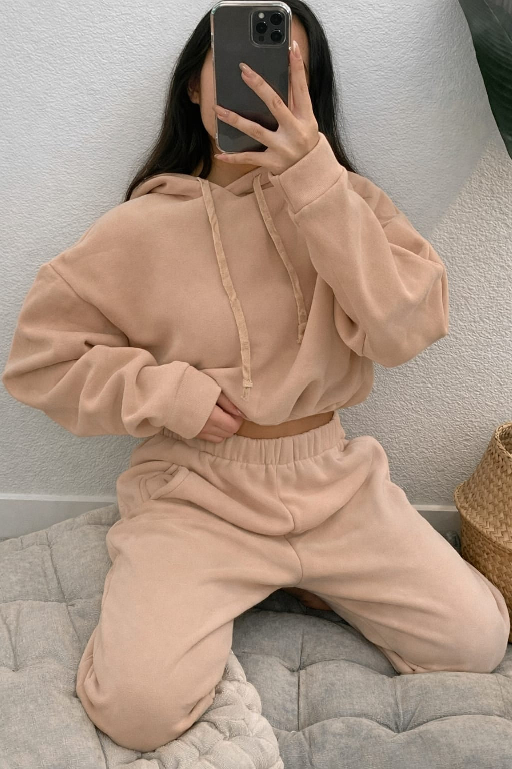 Women’s Oversized Fleece Hoodie Tracksuit Set